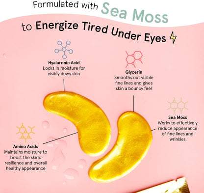 Illuminate Your Eyes: Grace & Stella Gold Under Eye Masks (48 Pairs) - Revitalize Dark Circles, Puffiness, and Fine Lines with Our Vegan, Cruelty-Free Gel Patches - Perfect Self-Care Gift!